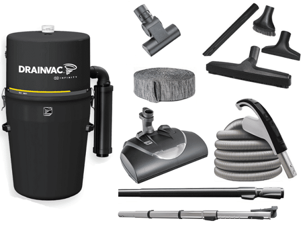 Drainvac central vacuum